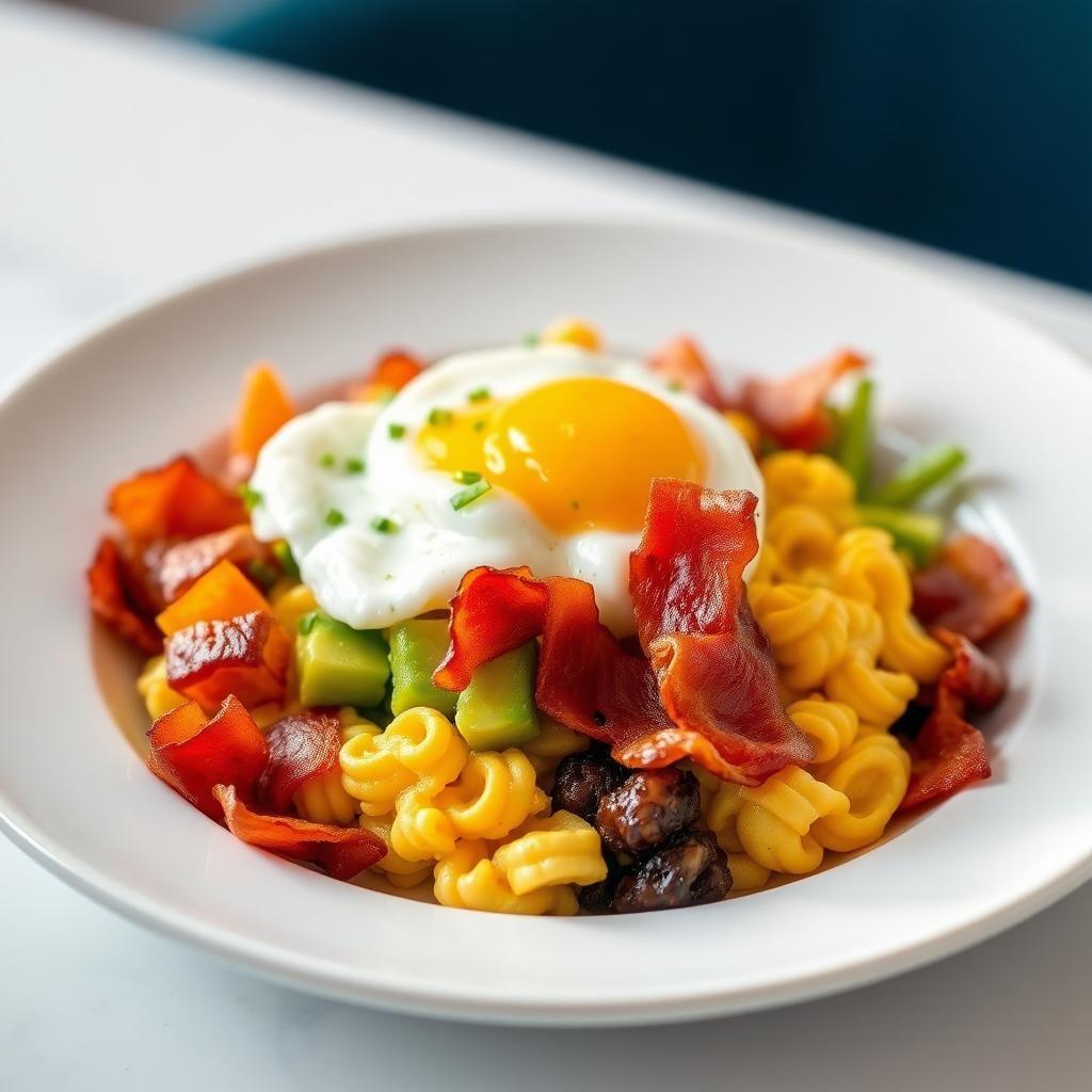 Avocado & Bacon Breakfast Bowl with Soft-Scrambled Eggs