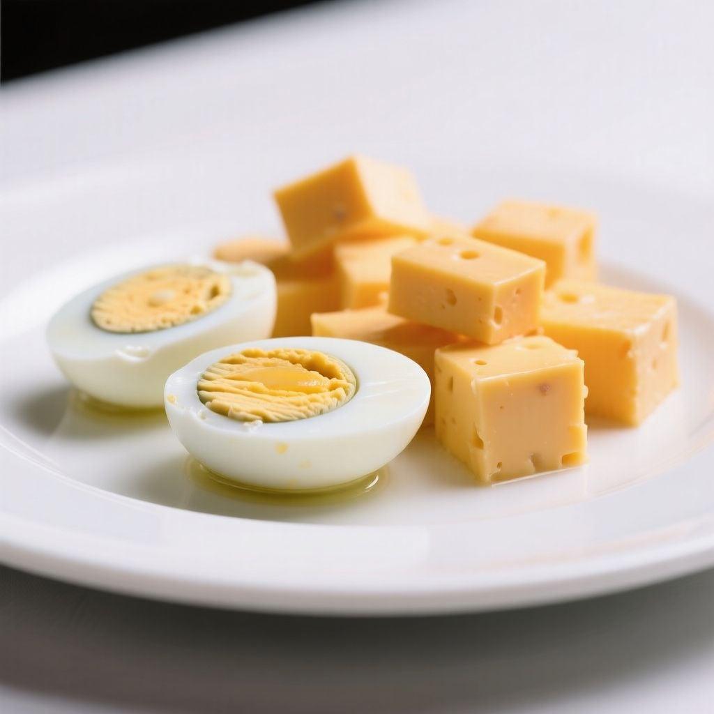 Pickled Eggs and Cheddar Cheese Cubes Pickled Eggs and Cheddar Cheese Cubes