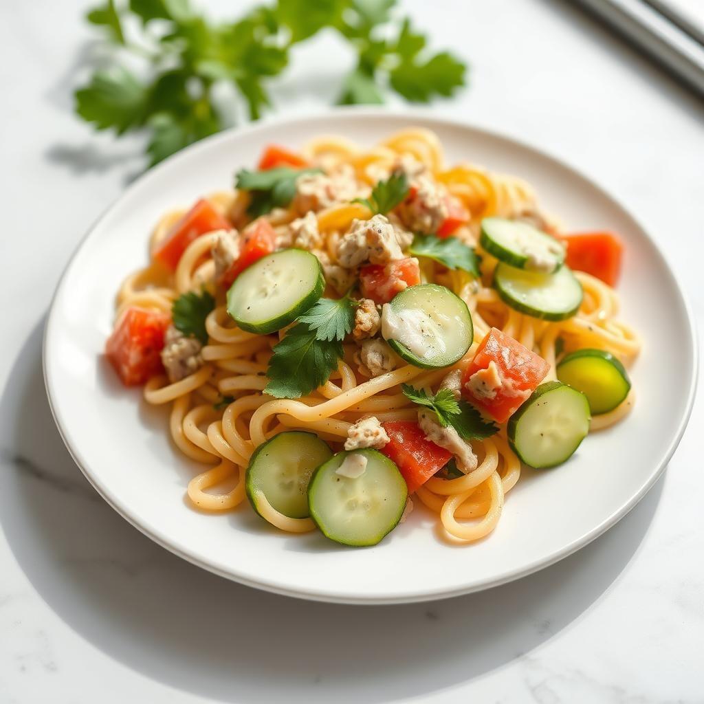 Tuna-Free Pasta Salad with Cucumbers Tuna-Free Pasta Salad with Cucumbers