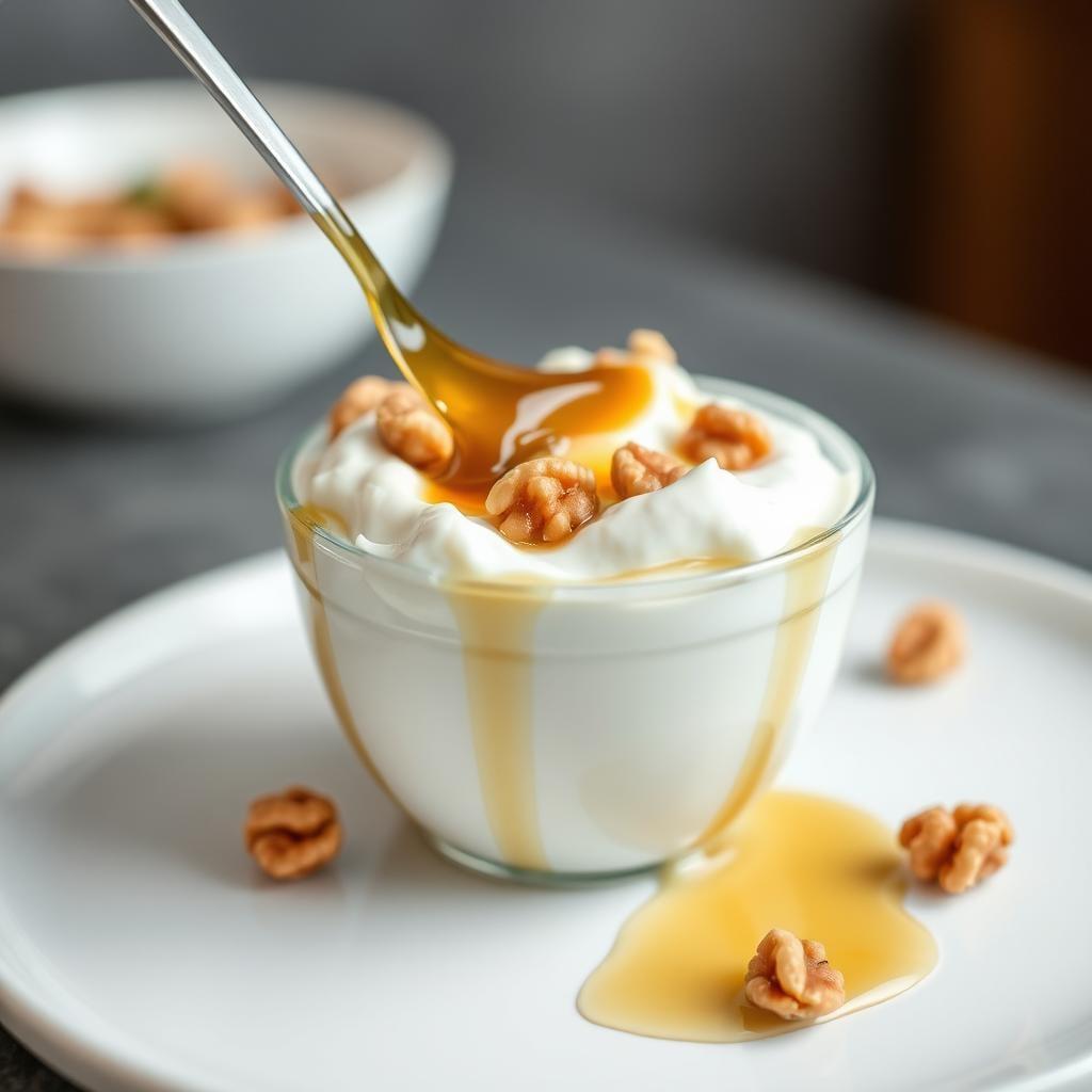 Greek Yogurt with Honey and Walnuts Greek Yogurt with Honey and Walnuts