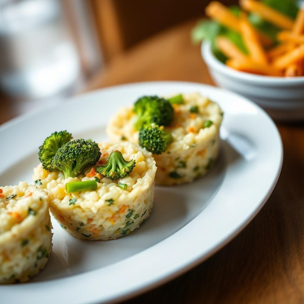 Cheesy Broccoli Rice Cups