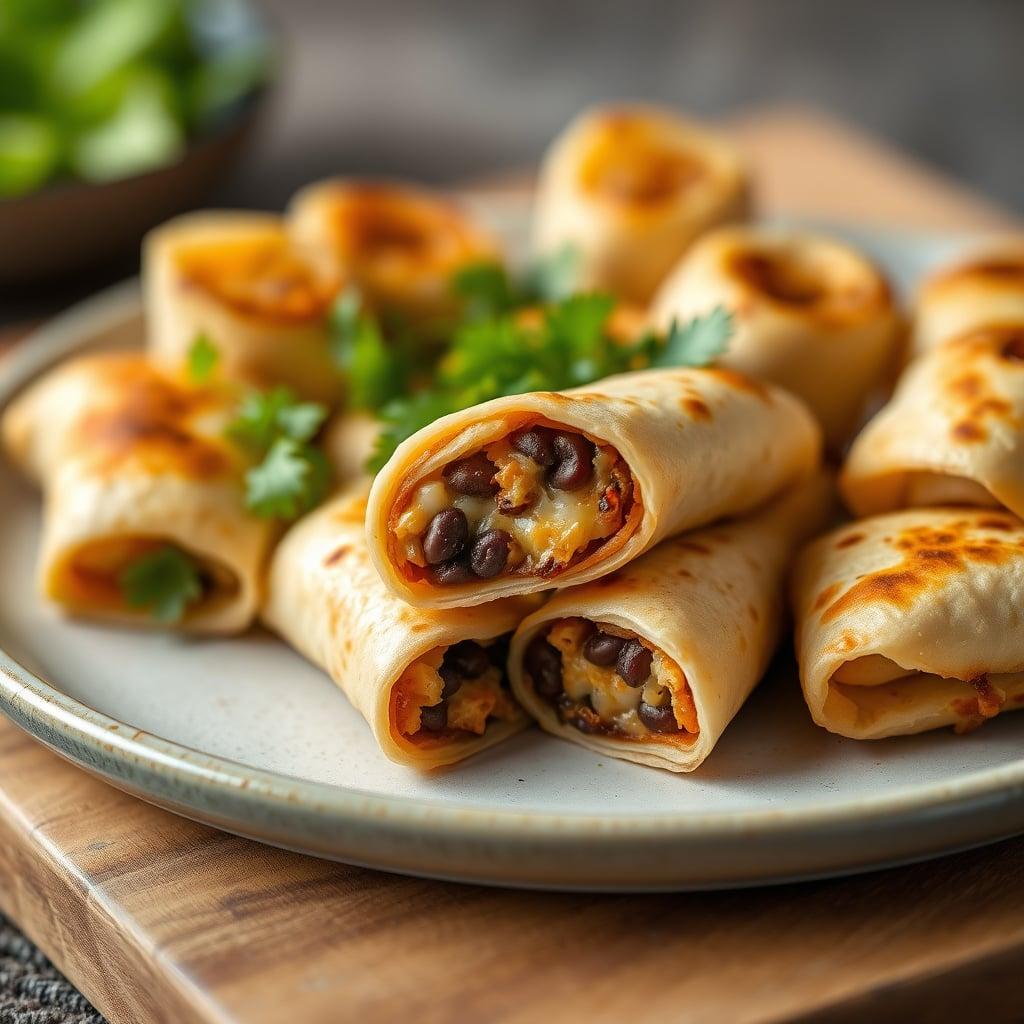 Batch-Prepped Black Bean and Monterey Jack Roll-Ups Batch-Prepped Black Bean and Monterey Jack Roll-Ups