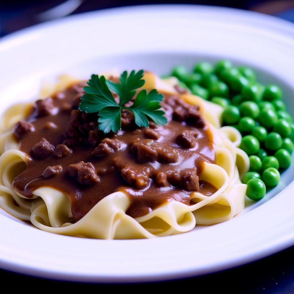 Creamy Ground Beef Stroganoff with Egg Noodles Creamy Ground Beef Stroganoff with Egg Noodles