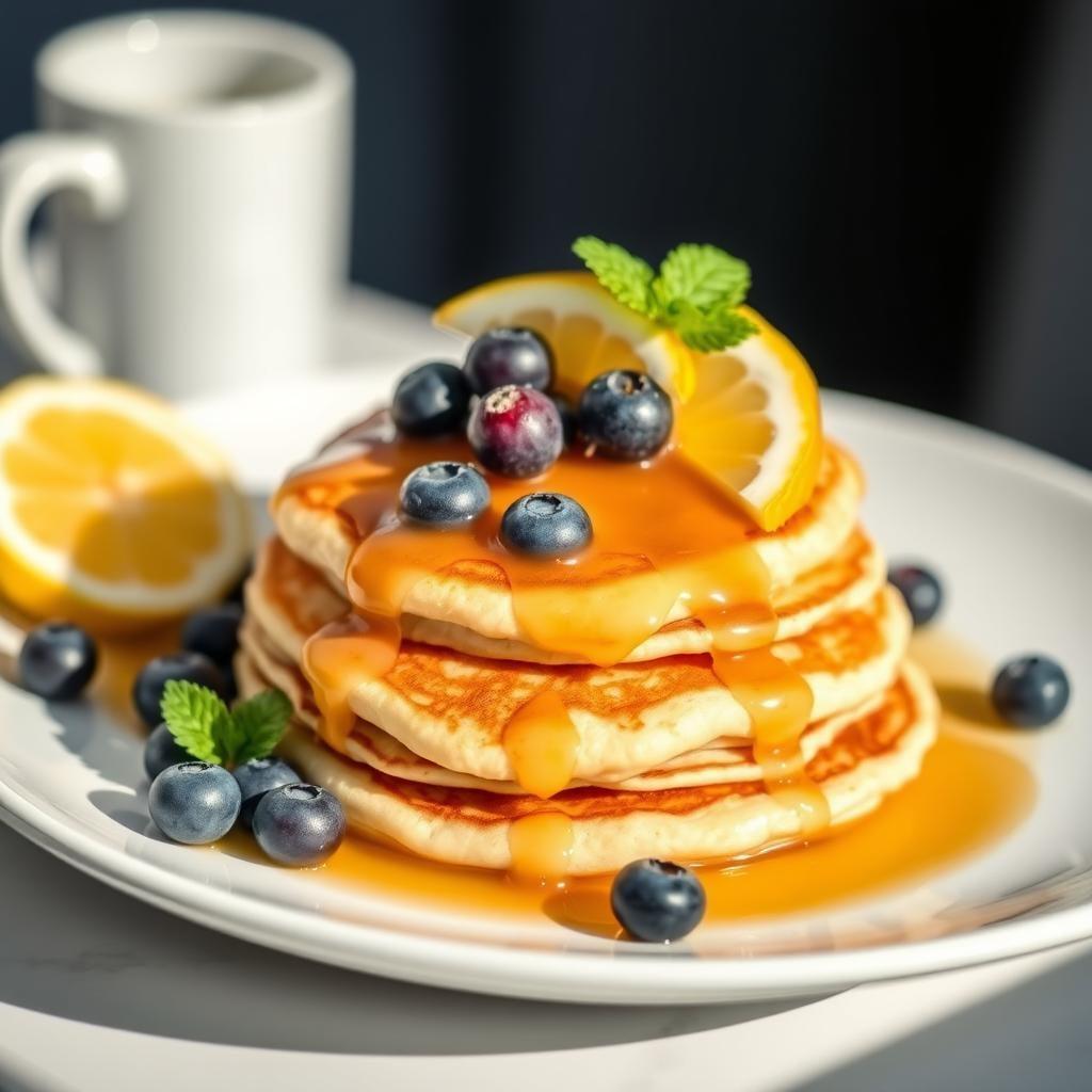 Blueberry Lemon Ricotta Pancakes