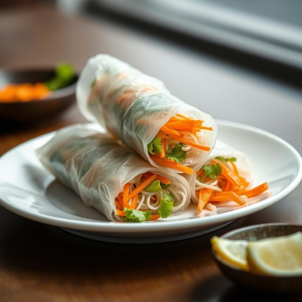 Vietnamese-Style Rice Paper Vegetable Rolls Vietnamese-Style Rice Paper Vegetable Rolls