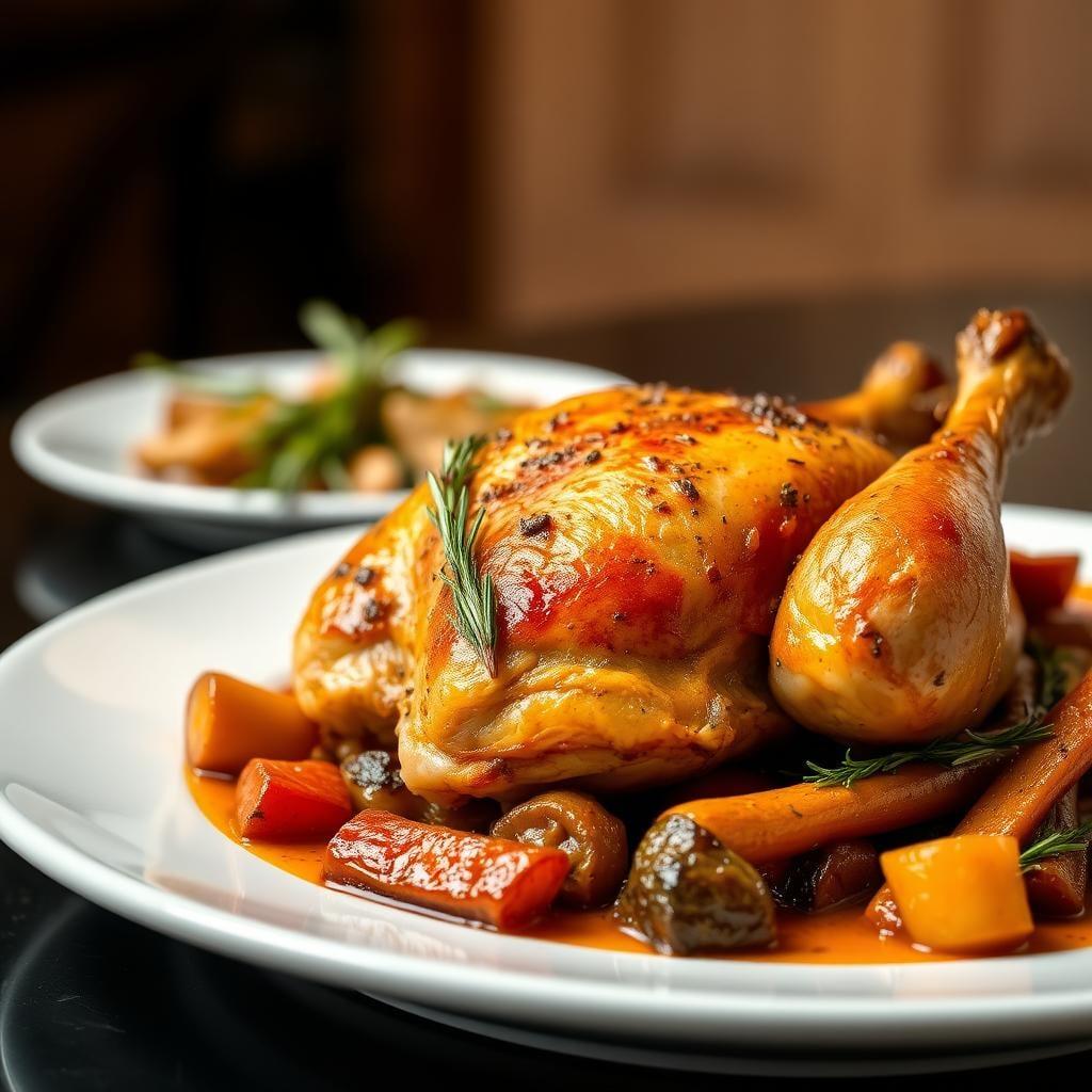 Rosemary Garlic Roast Chicken with Root Vegetables Rosemary Garlic Roast Chicken with Root Vegetables