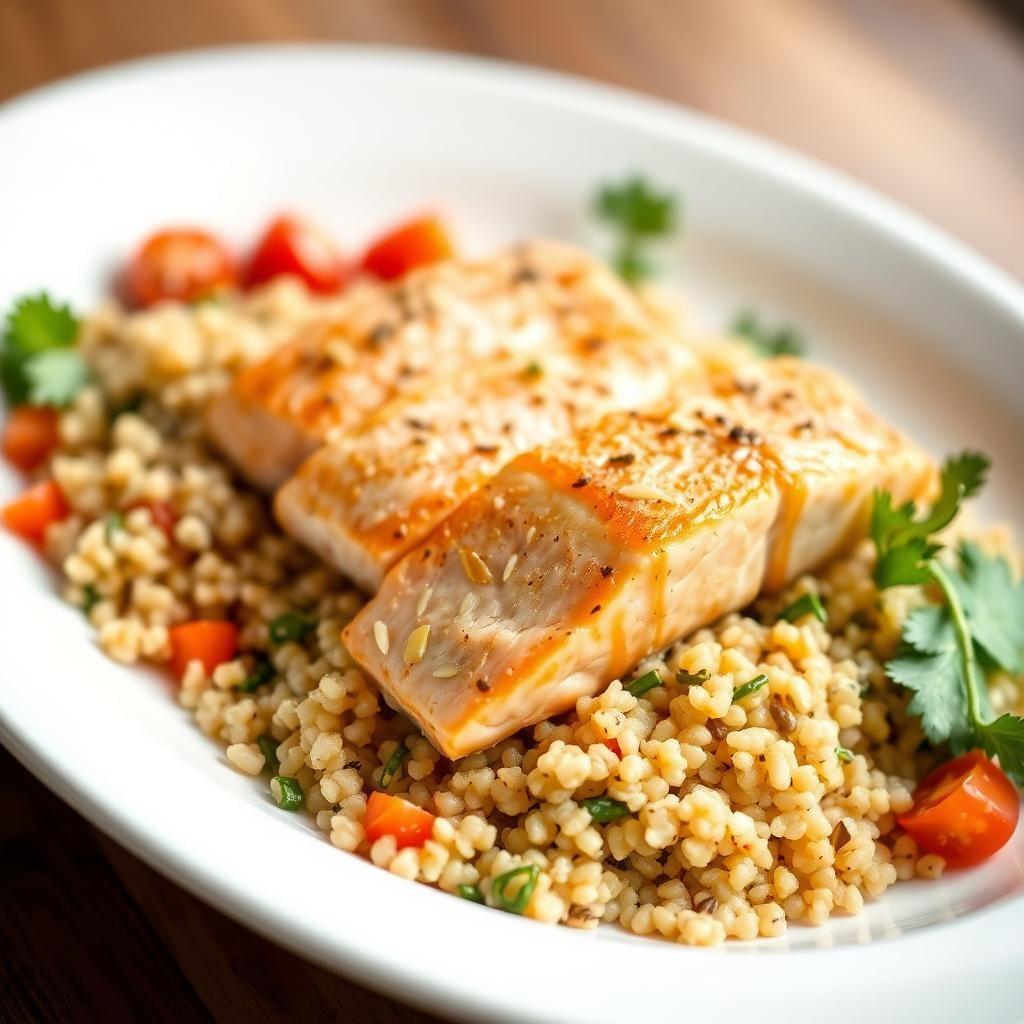 Mediterranean Salmon and Quinoa Salad Mediterranean Salmon and Quinoa Salad