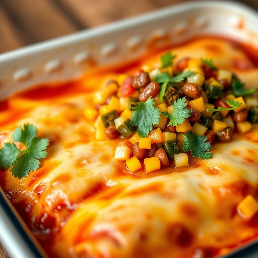 Smoky Beef and Pinto Bean Enchiladas with Charred Corn and Poblano Salsa Smoky Beef and Pinto Bean Enchiladas with Charred Corn and Poblano Salsa
