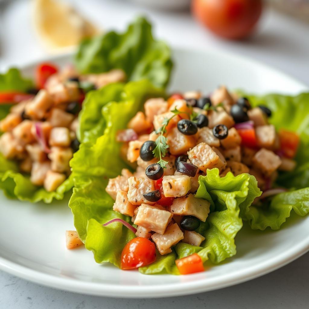 Sicilian Tuna and Olive Lettuce Wraps Sicilian Tuna and Olive Lettuce Wraps