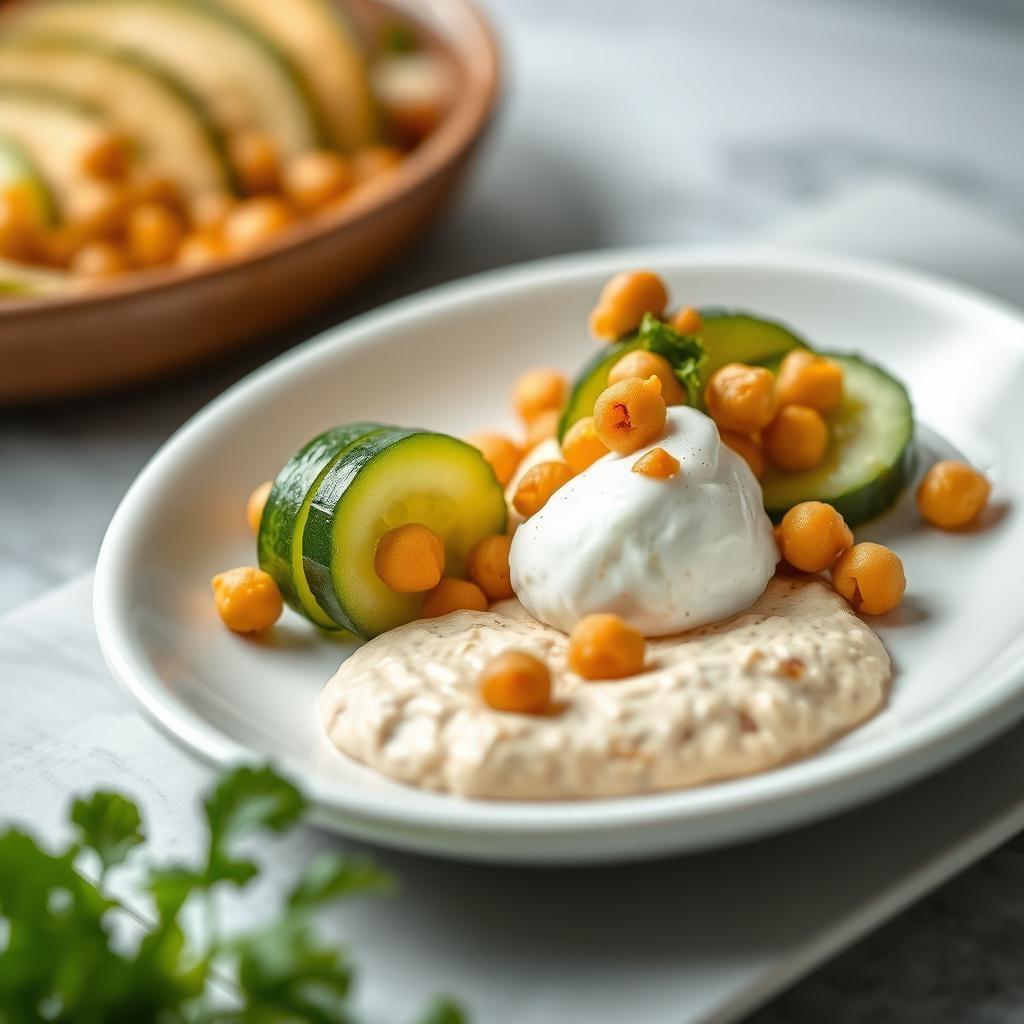 Cucumber Slices with Protein-Packed Hummus Cucumber Slices with Protein-Packed Hummus