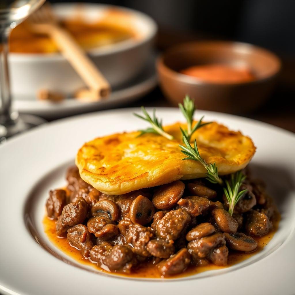 Hearty Beef and Mushroom Shepherd's Pie with Rosemary Potato Crust Hearty Beef and Mushroom Shepherd's Pie with Rosemary Potato Crust
