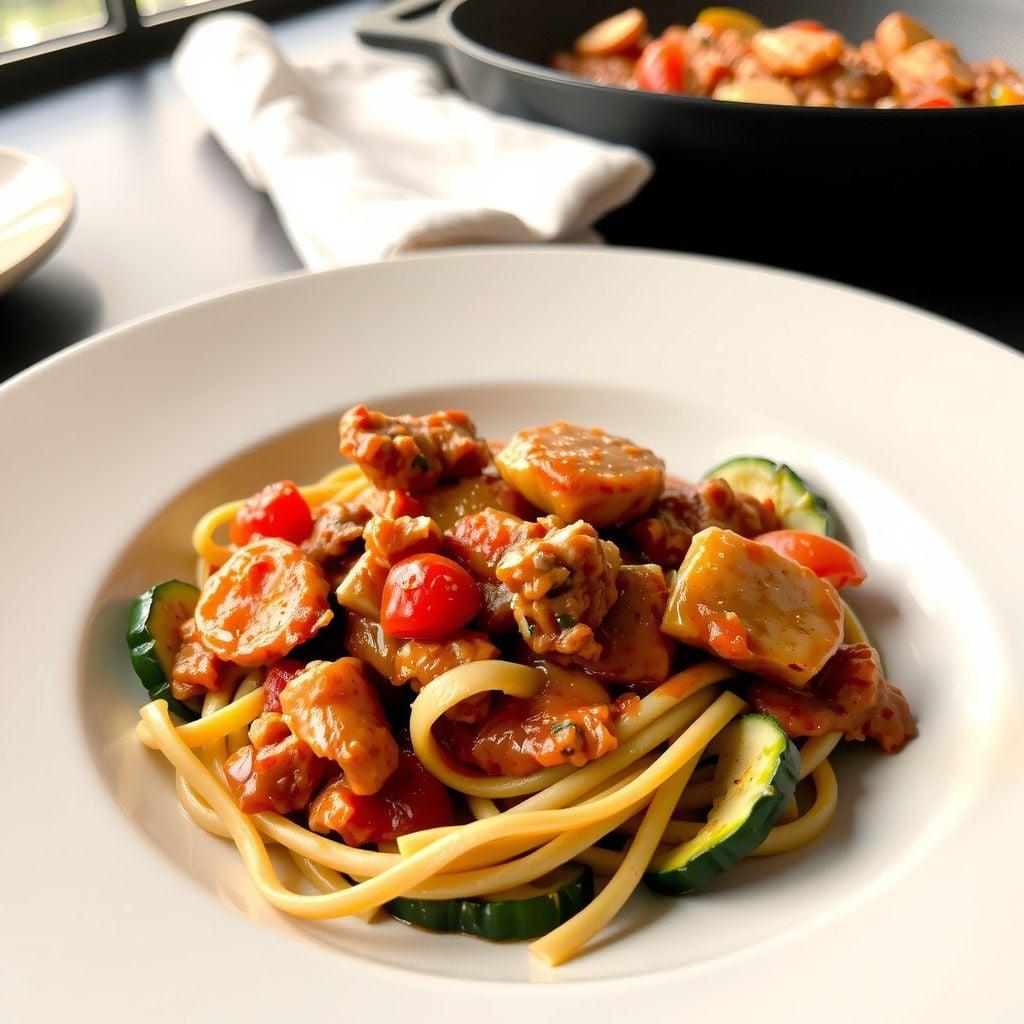 Italian Turkey Bolognese with Zucchini Noodles Italian Turkey Bolognese with Zucchini Noodles