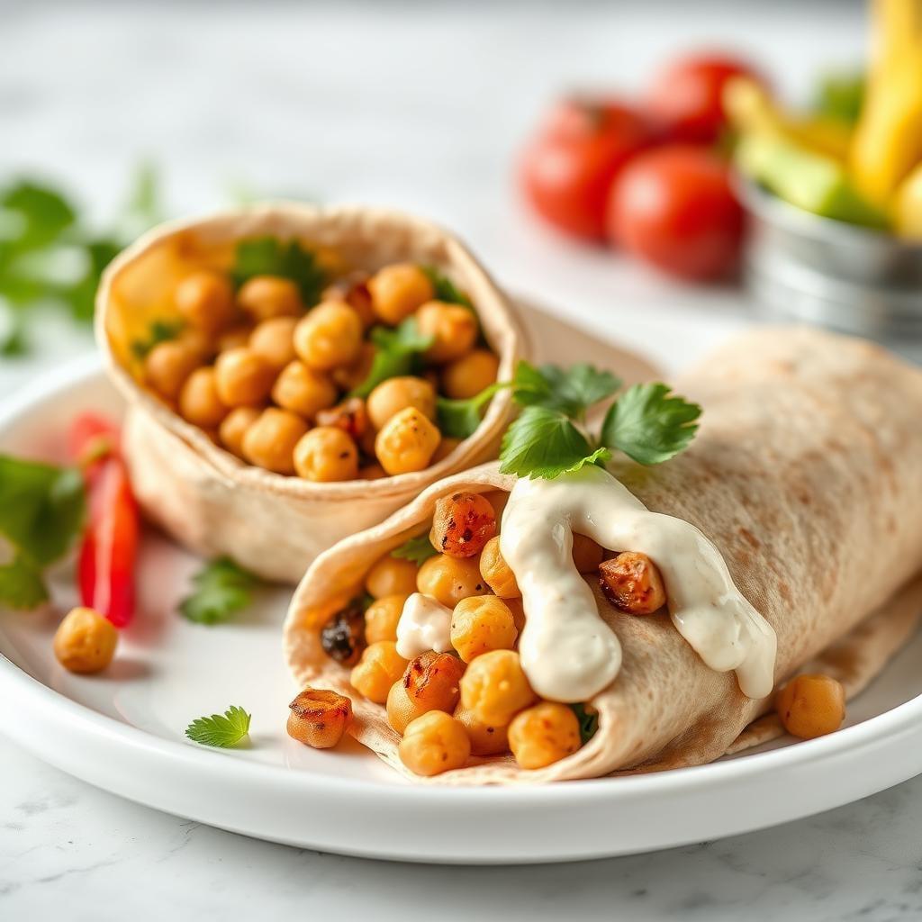 Mediterranean Chickpea Wrap with Tahini Sauce Mediterranean Chickpea Wrap with Tahini Sauce