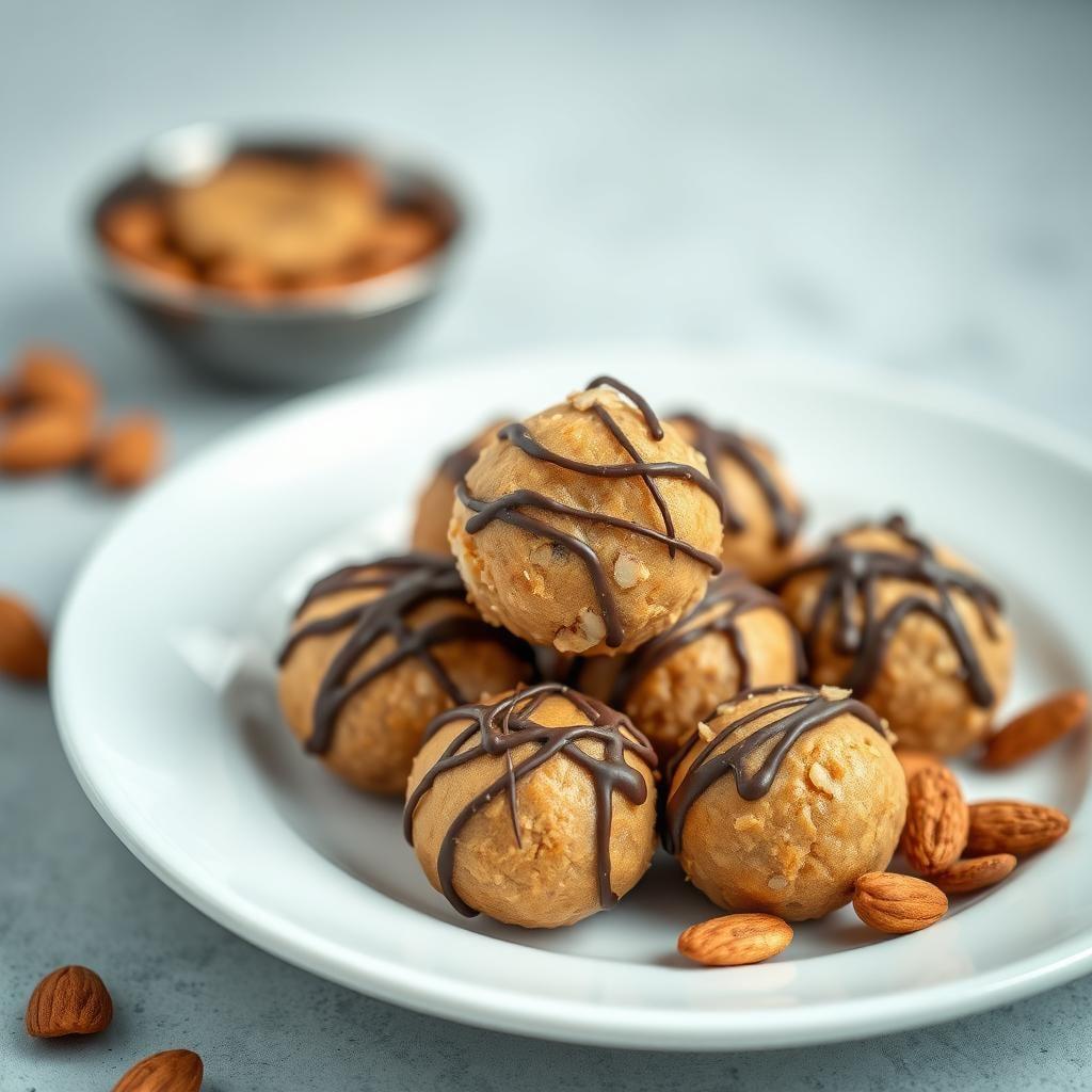 Almond Butter Energy Bites with Dark Chocolate