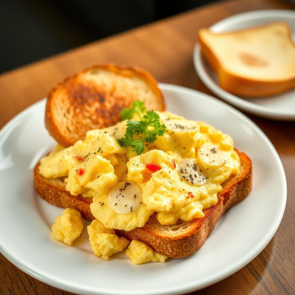 Scrambled Eggs with Toast Scrambled Eggs with Toast
