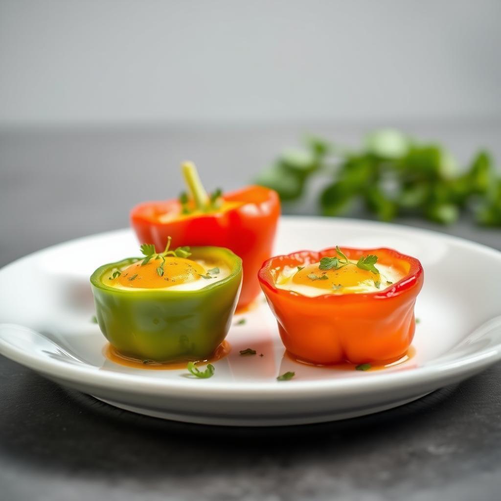 Bell Pepper Egg Cups with Fresh Herbs