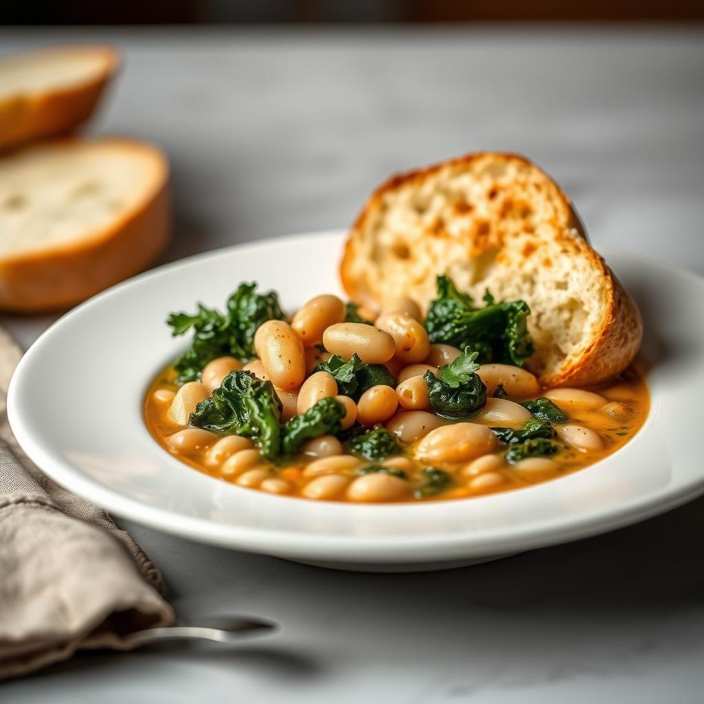 Tuscan White Bean and Kale Soup with Homemade Garlic Bread Tuscan White Bean and Kale Soup with Homemade Garlic Bread