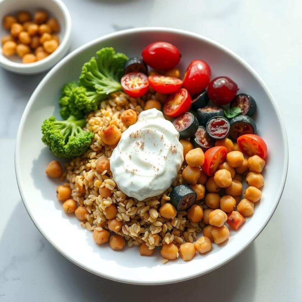 Toasted Farro and Roasted Chickpea Power Bowl Toasted Farro and Roasted Chickpea Power Bowl