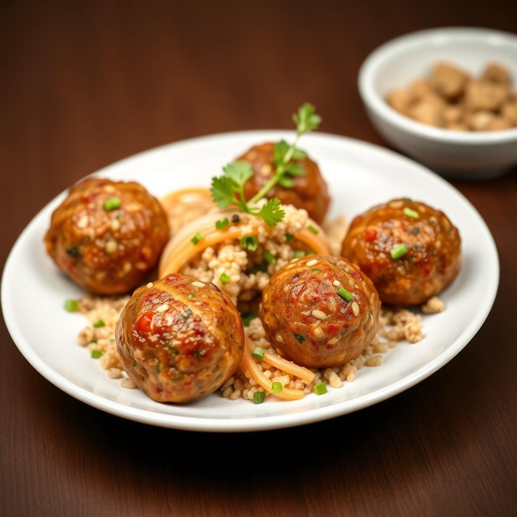Savory Turkey Meatballs with Quinoa Savory Turkey Meatballs with Quinoa