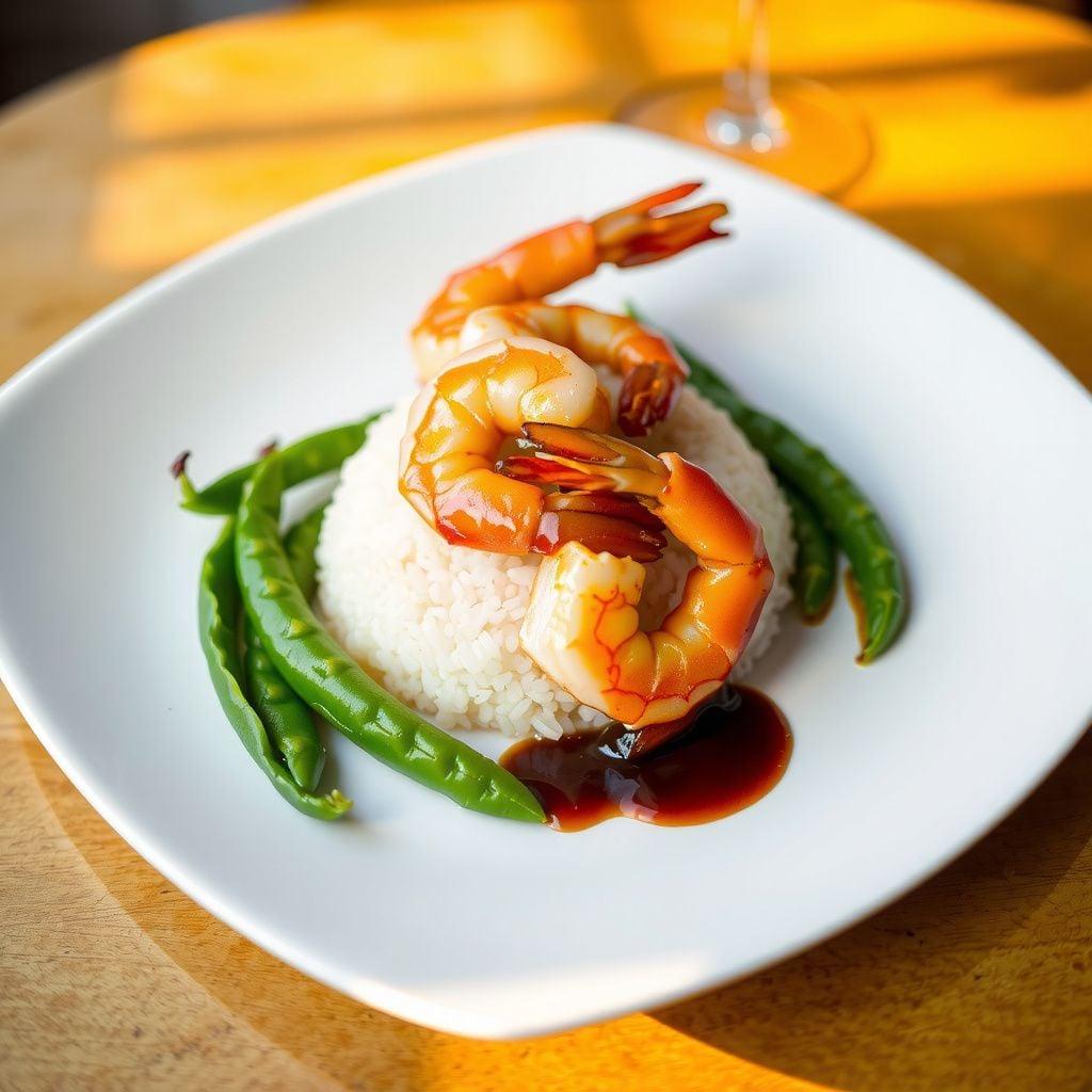 Air-Fryer Teriyaki Shrimp with Snap Peas Air-Fryer Teriyaki Shrimp with Snap Peas