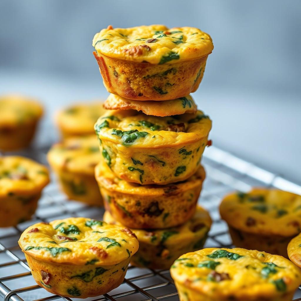 Batch-Baked Lean Turkey and Spinach Protein Egg Bites