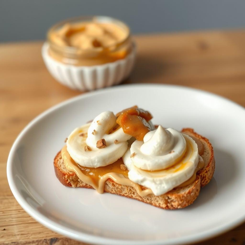High-Protein Whipped Peanut Butter and Banana Sourdough Toast High-Protein Whipped Peanut Butter and Banana Sourdough Toast