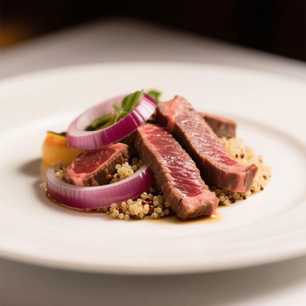 Pan-Seared Peruvian Beef Strips with Quinoa Pan-Seared Peruvian Beef Strips with Quinoa