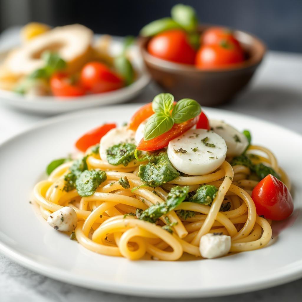 Caprese Pesto Pasta Salad