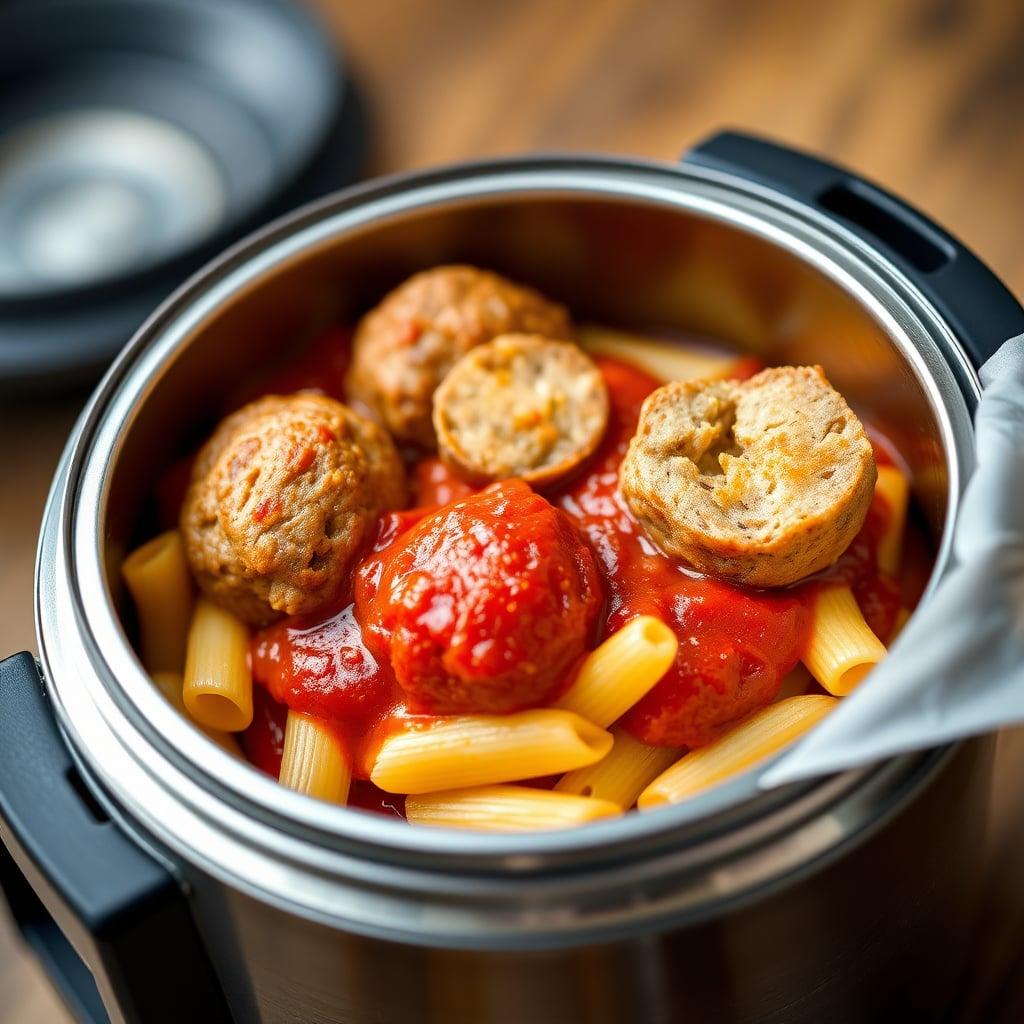 Thermos Turkey Meatballs with Soft Penne Thermos Turkey Meatballs with Soft Penne
