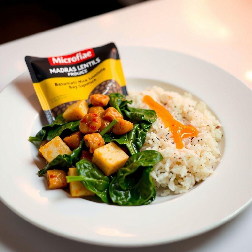 Microwave Madras Lentils & Spinach Microwave Madras Lentils & Spinach