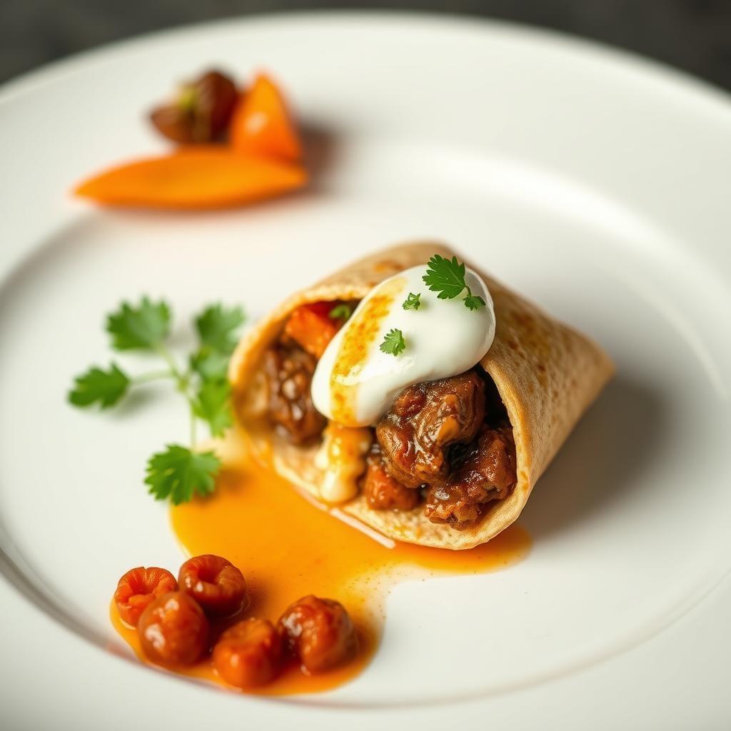Moroccan Lamb & Apricot Burrito with Harissa Yogurt Moroccan Lamb & Apricot Burrito with Harissa Yogurt