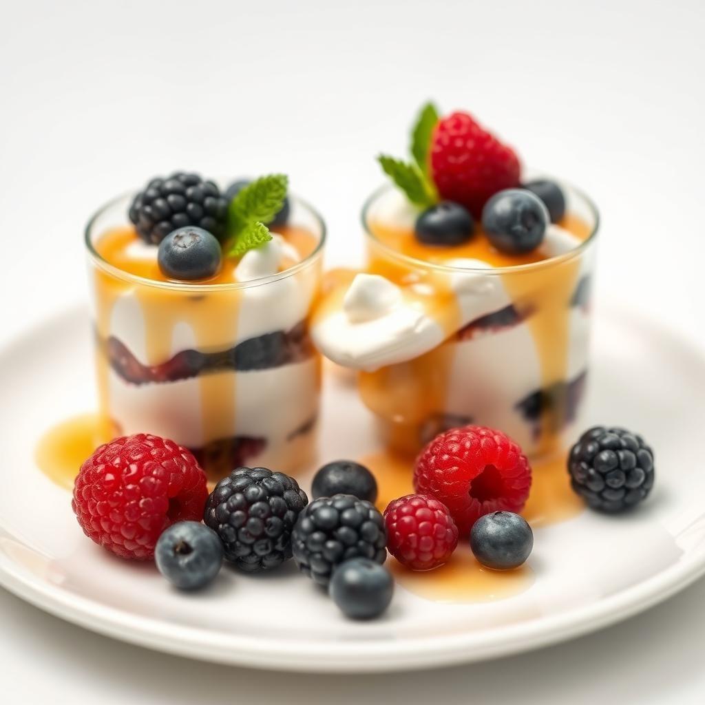 Greek Yogurt Parfait with Honey and Berries Greek Yogurt Parfait with Honey and Berries
