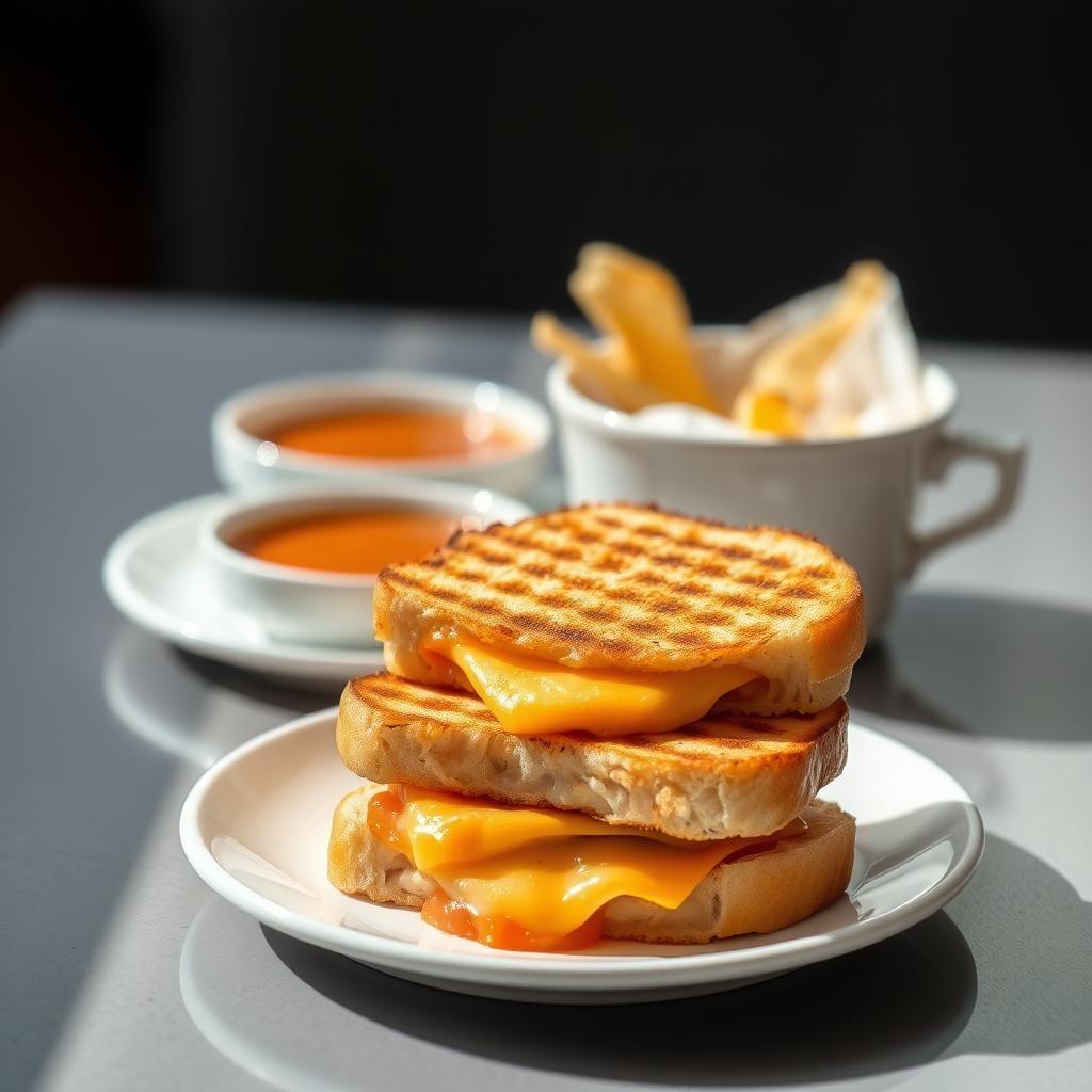 Grilled Cheese Sandwiches with Tomato Soup Grilled Cheese Sandwiches with Tomato Soup