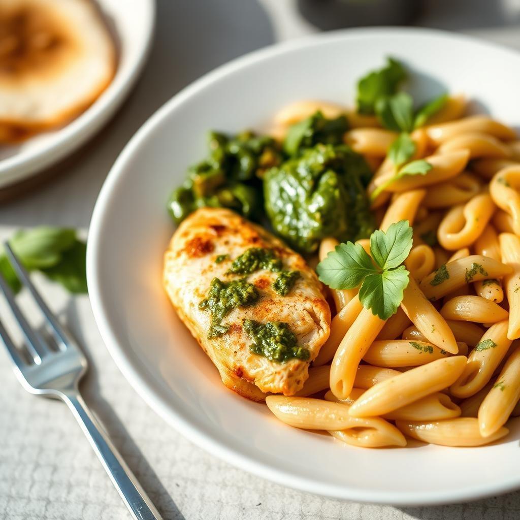 Chicken Pesto Pasta Bowl
