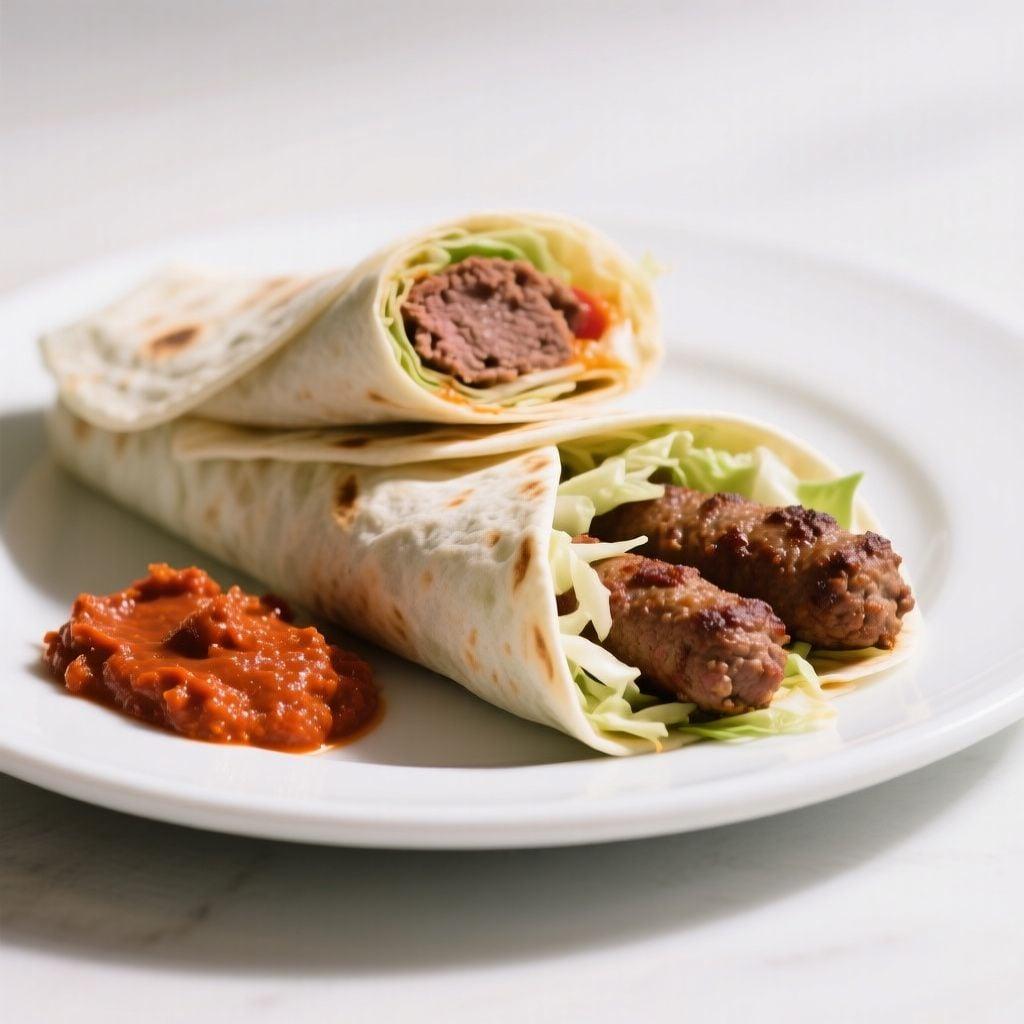 Balkan Spiced Beef & Ajvar Wrap Balkan Spiced Beef & Ajvar Wrap