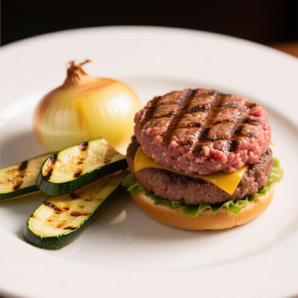 Char-Grilled Beef Burgers with Zucchini Wedges Char-Grilled Beef Burgers with Zucchini Wedges