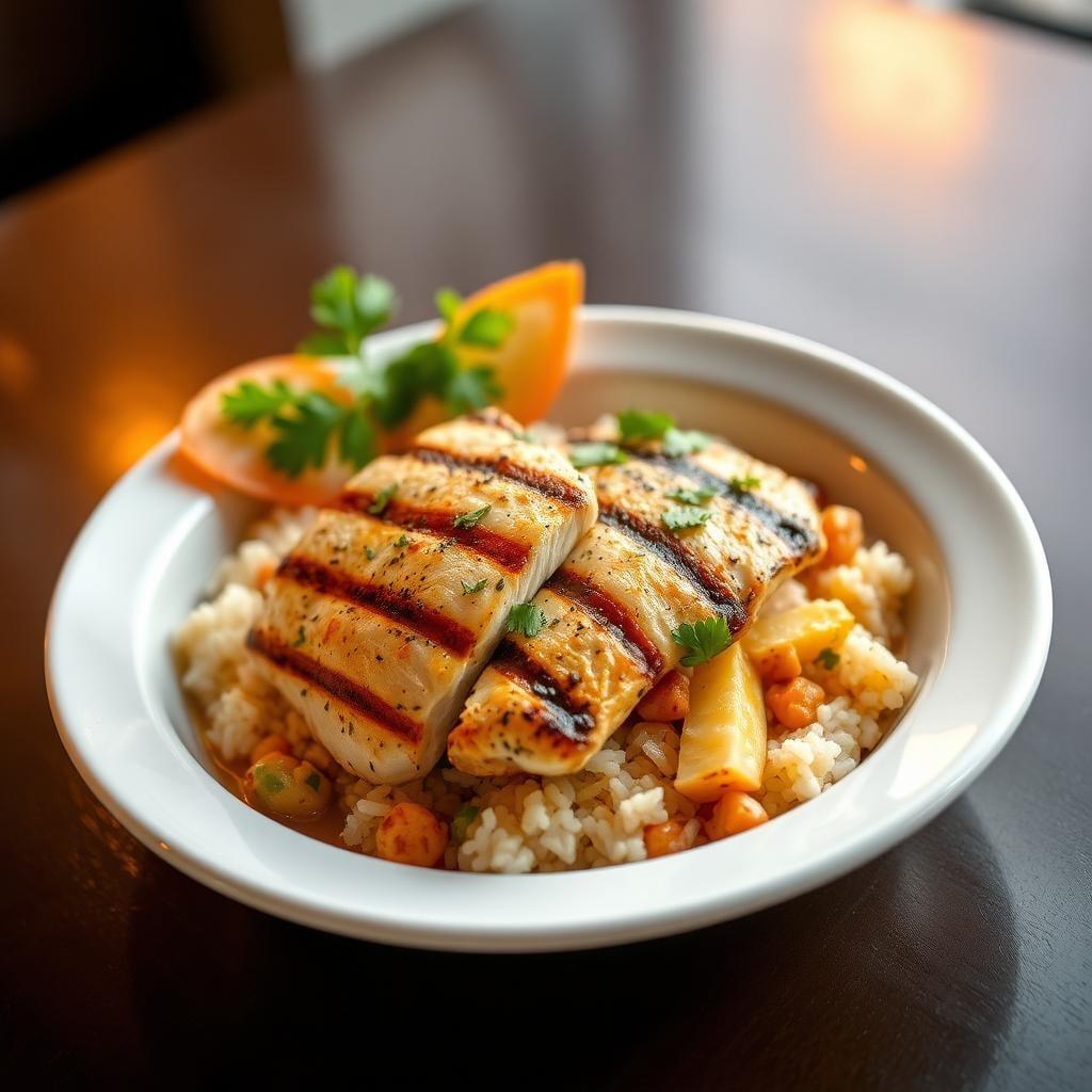 Mexican-Style Rice Bowl with Grilled Chicken Mexican-Style Rice Bowl with Grilled Chicken