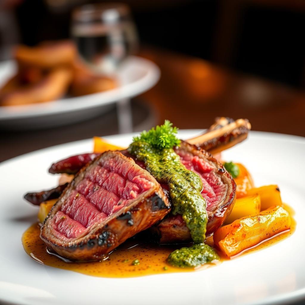 Grilled Flank Steak with Chimichurri and Roasted Vegetables Grilled Flank Steak with Chimichurri and Roasted Vegetables