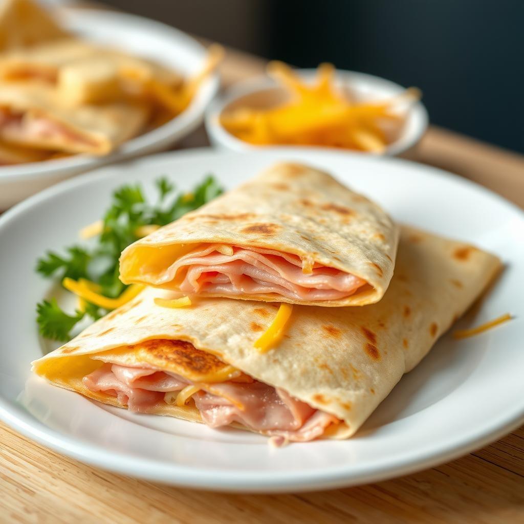 Quick Ham and Cheese Quesadilla Quick Ham and Cheese Quesadilla