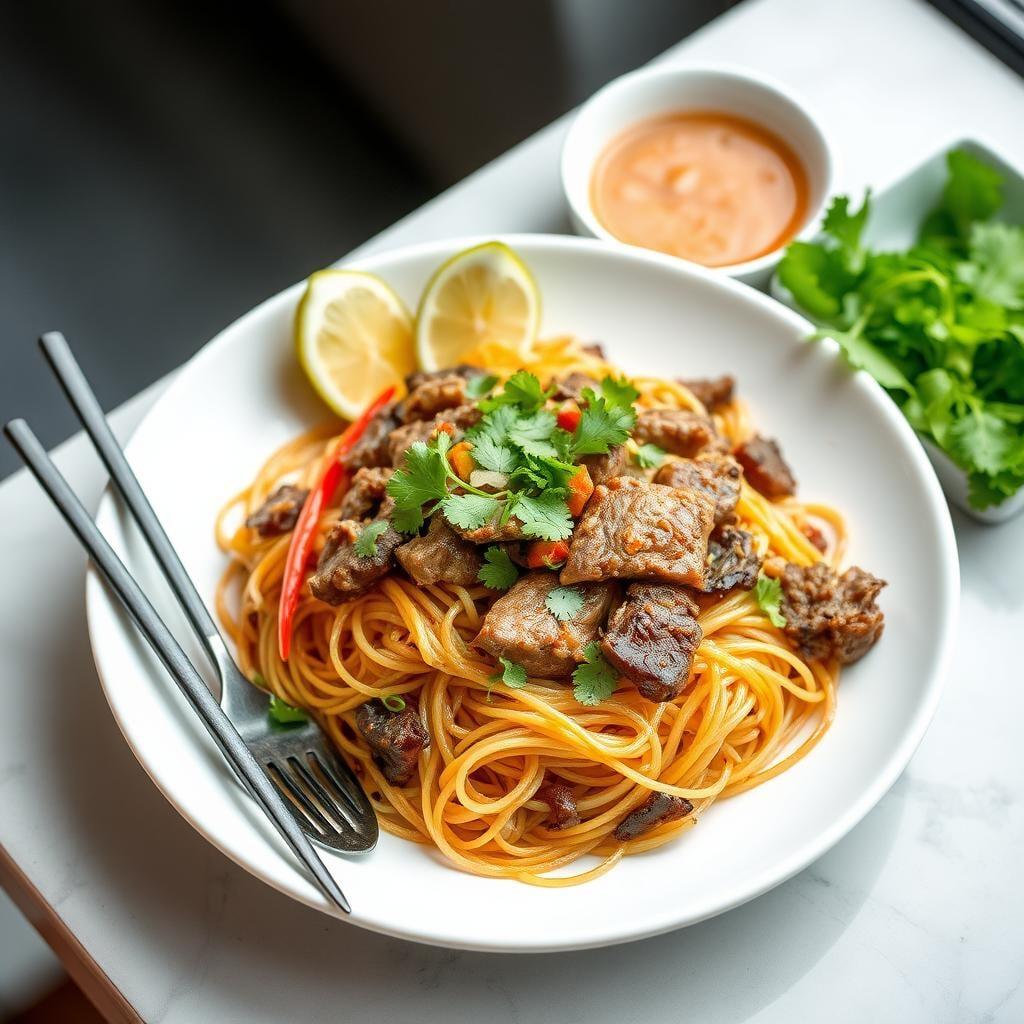 Vietnamese-Style Beef Noodle Salad with Lime-Chili Dressing Vietnamese-Style Beef Noodle Salad with Lime-Chili Dressing