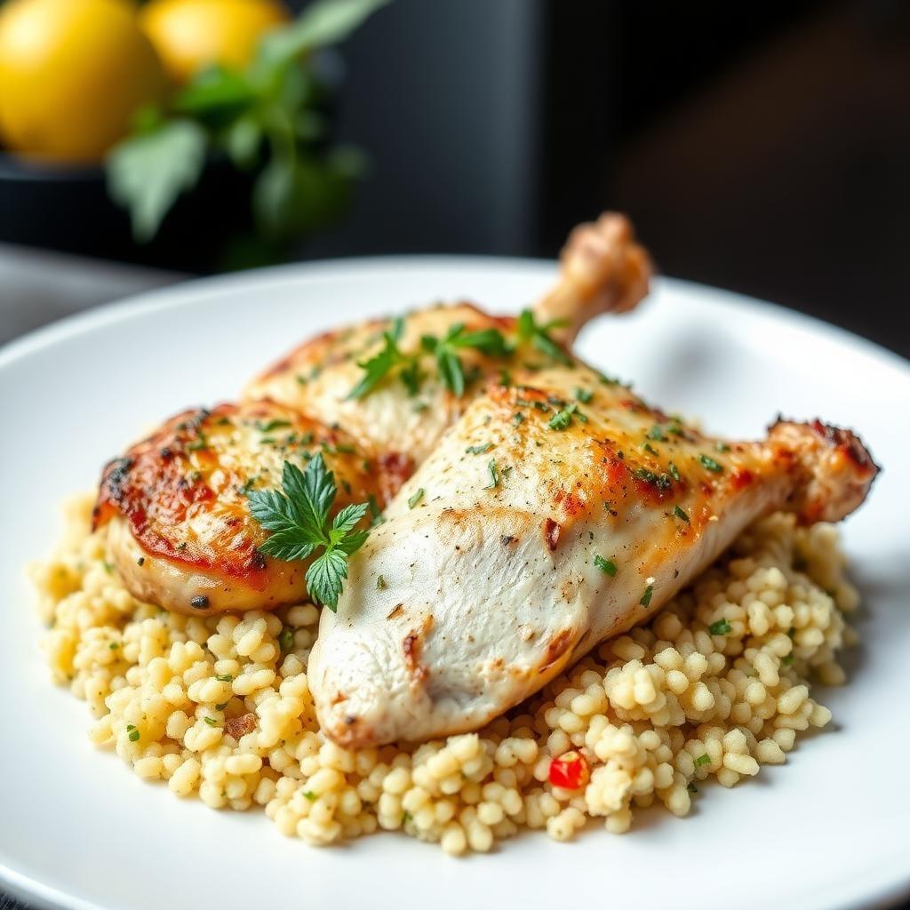 Mediterranean Herb-Roasted Chicken with Lemon Couscous Mediterranean Herb-Roasted Chicken with Lemon Couscous