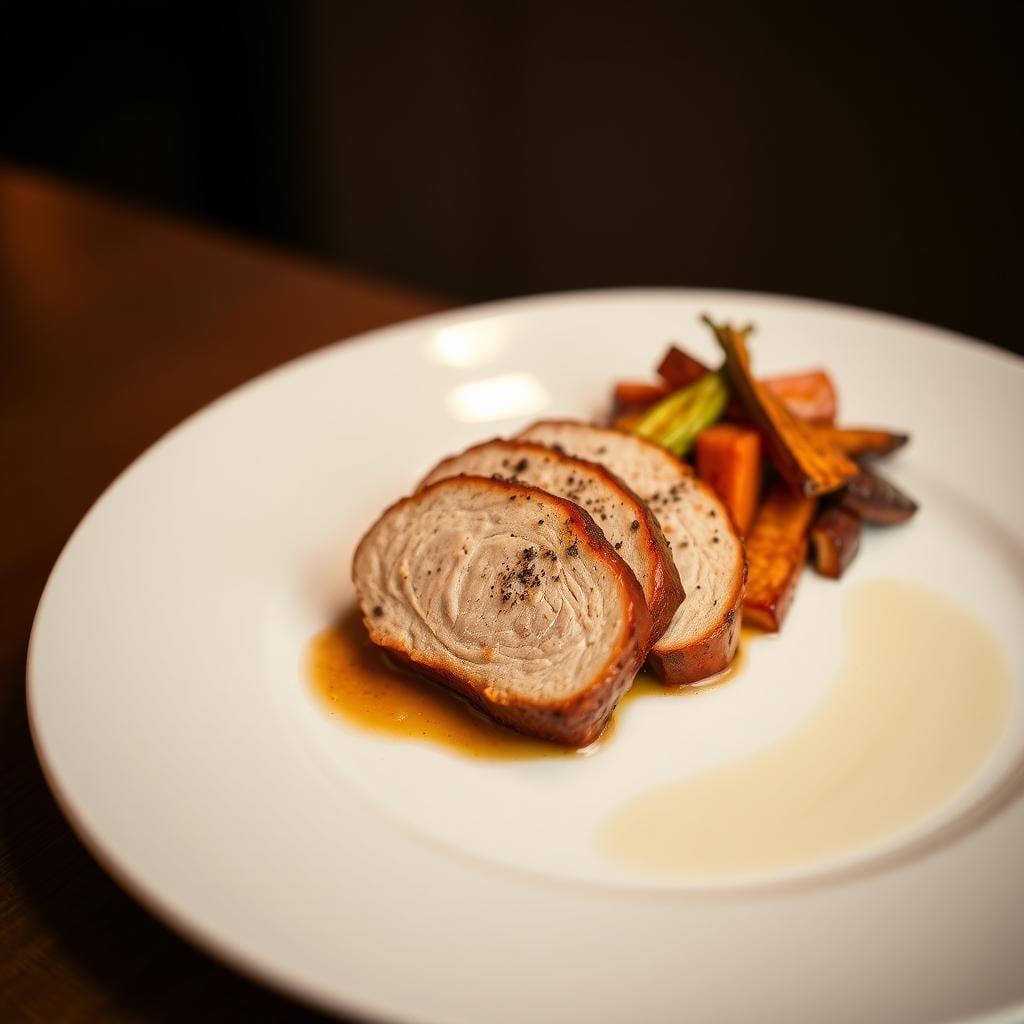 Maple-Glazed Pork Tenderloin with Roasted Root Vegetables Maple-Glazed Pork Tenderloin with Roasted Root Vegetables