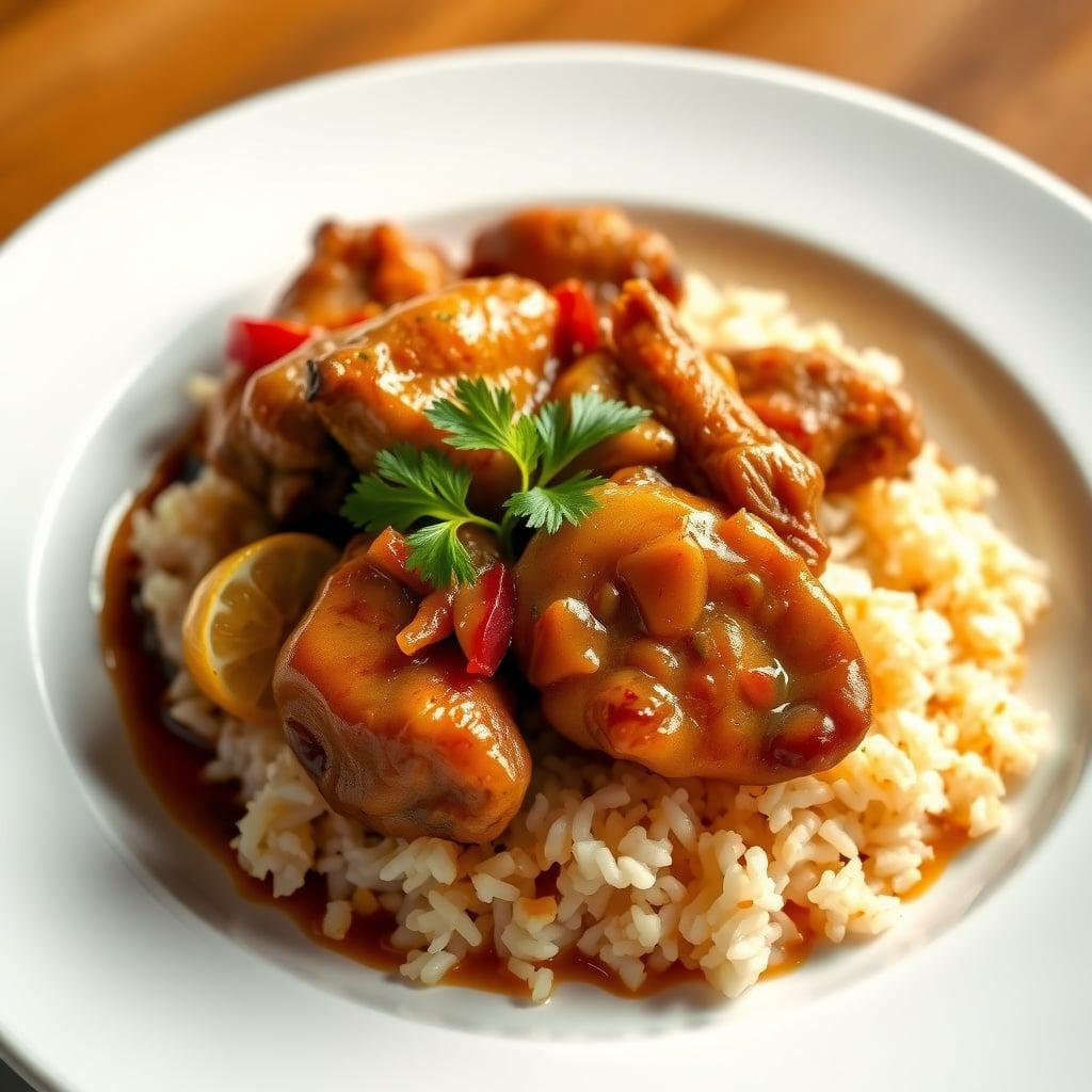 Classic Chicken Adobo with Garlic Rice Classic Chicken Adobo with Garlic Rice