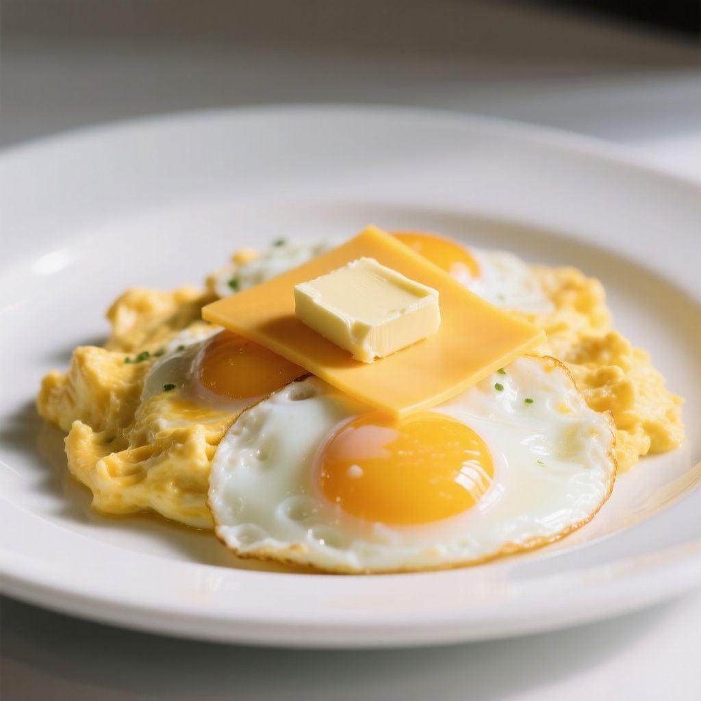 Scrambled Eggs with Cheddar Scrambled Eggs with Cheddar