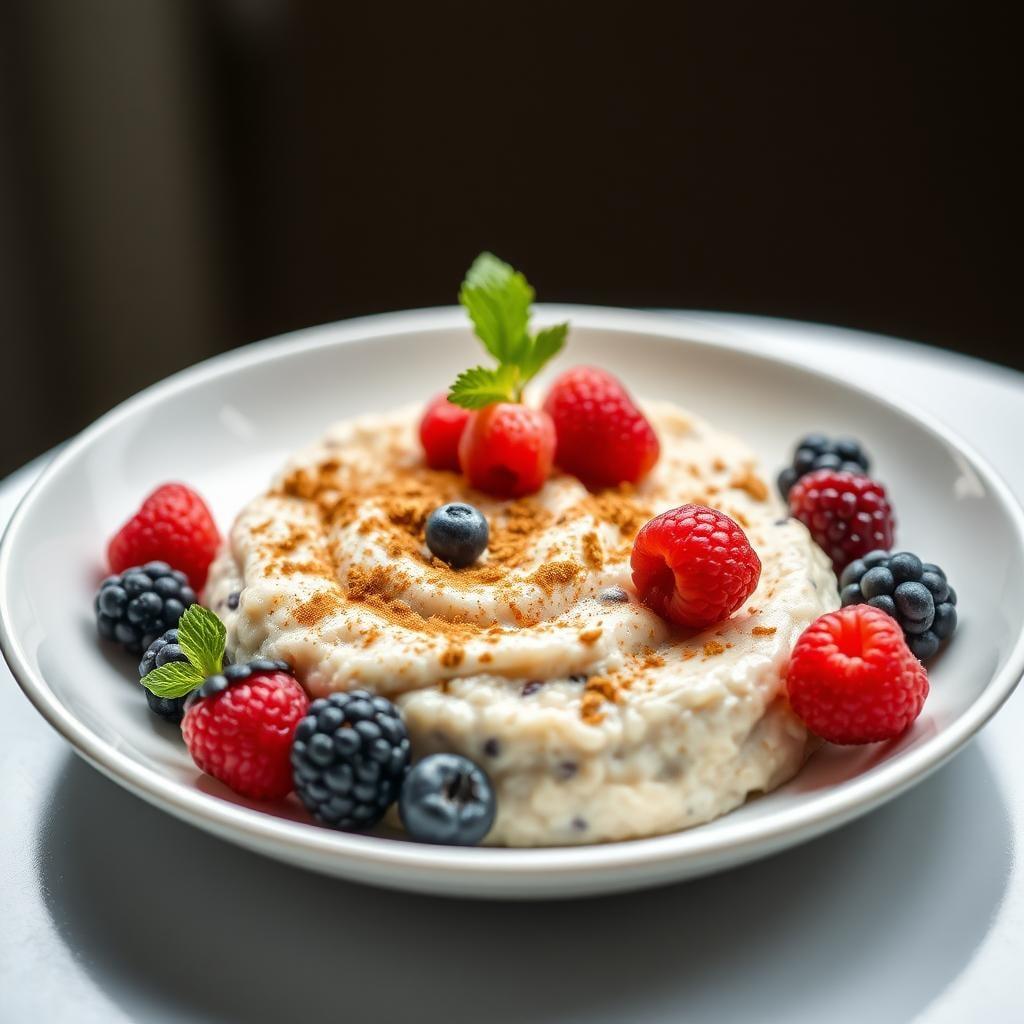 Maple Cinnamon Overnight Oats with Fresh Berries Maple Cinnamon Overnight Oats with Fresh Berries
