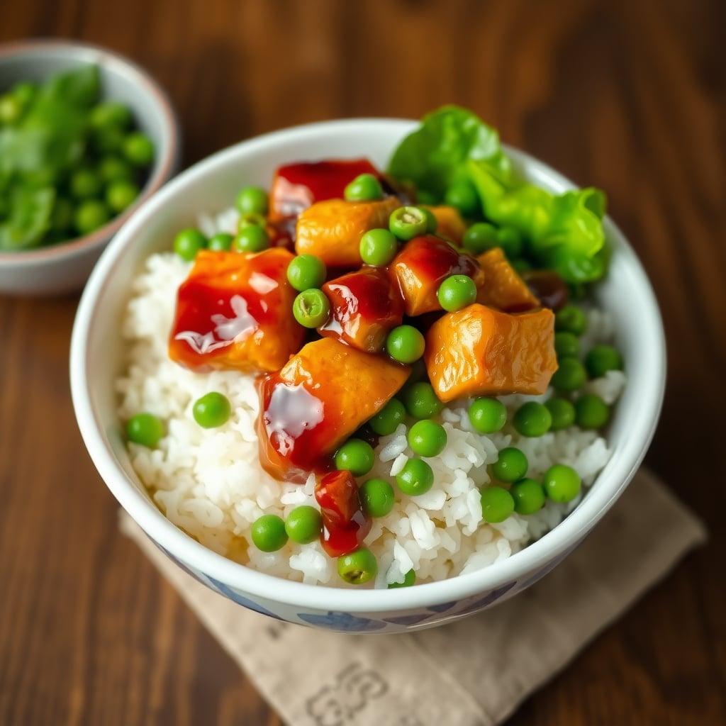 Sweet Teriyaki Chicken & Pea Bowls Sweet Teriyaki Chicken & Pea Bowls