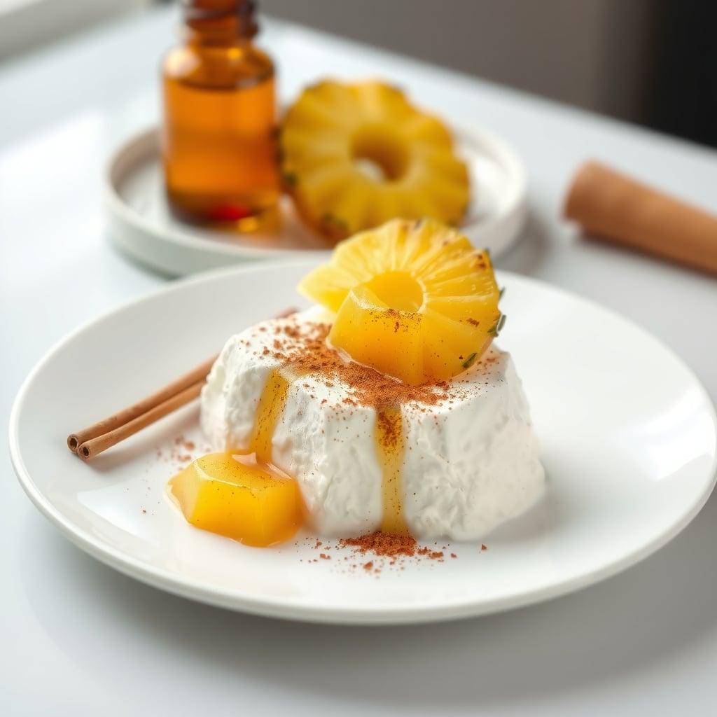 Cottage Cheese with Warm Cinnamon-Honey and Fresh Pineapple Cottage Cheese with Warm Cinnamon-Honey and Fresh Pineapple