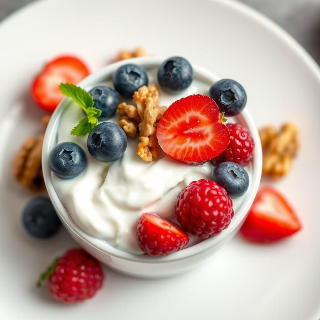 Fresh Berries and Walnuts Yogurt Bowl Fresh Berries and Walnuts Yogurt Bowl