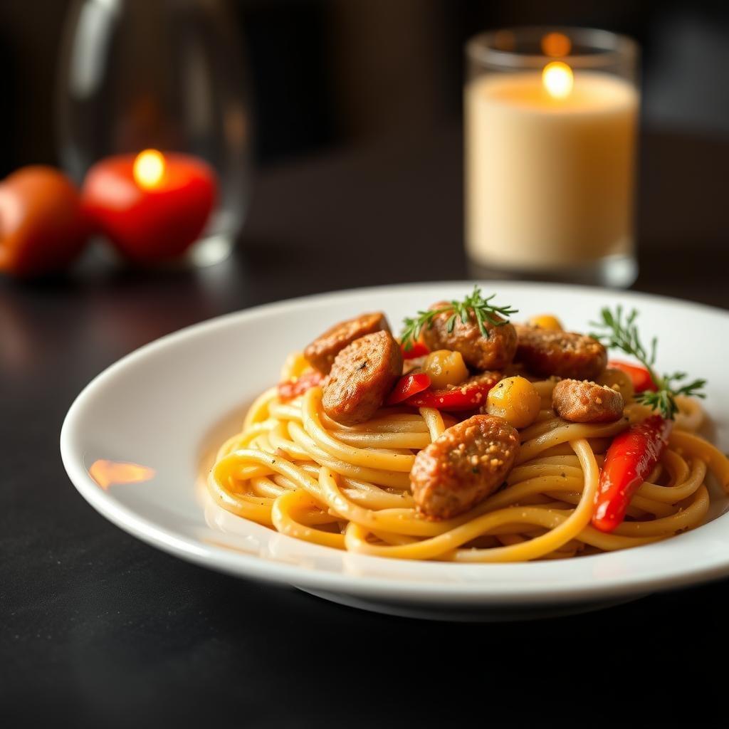 Creamy Italian Sausage Pasta with Roasted Peppers Creamy Italian Sausage Pasta with Roasted Peppers