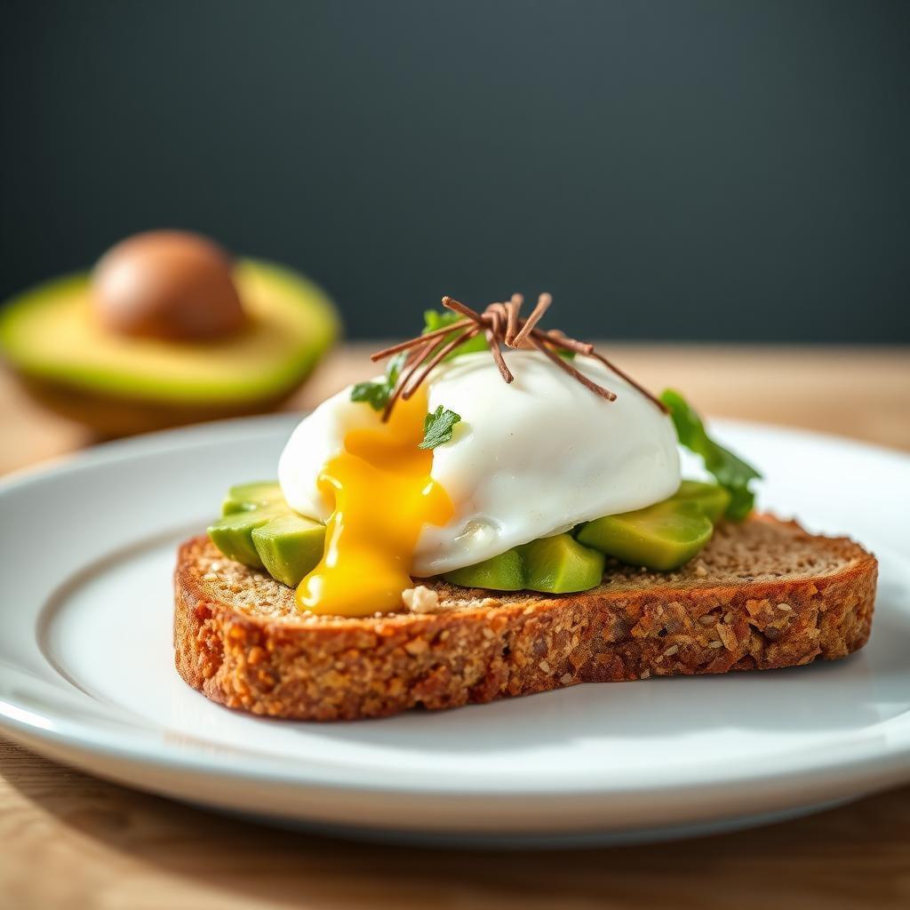 Whole Grain Toast with Avocado & Poached Egg Whole Grain Toast with Avocado & Poached Egg